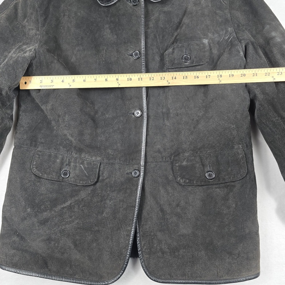 Basic Editions Women's Medium Button Front Brown … - image 2